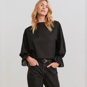 Jenni Kayne Cape Blouse, Black, Medium